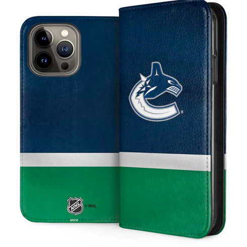 NHL Vancouver Canucks Jersey iPhone 15 Pro Max Folio Case